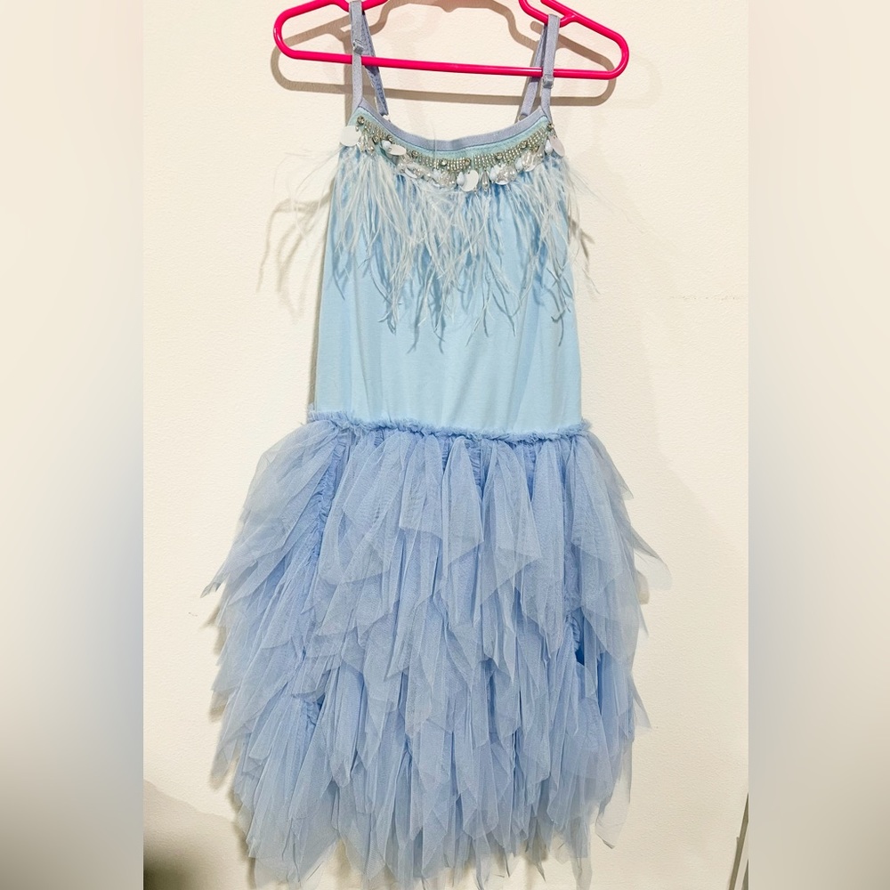 Girls feathers tutu dress size 7/8